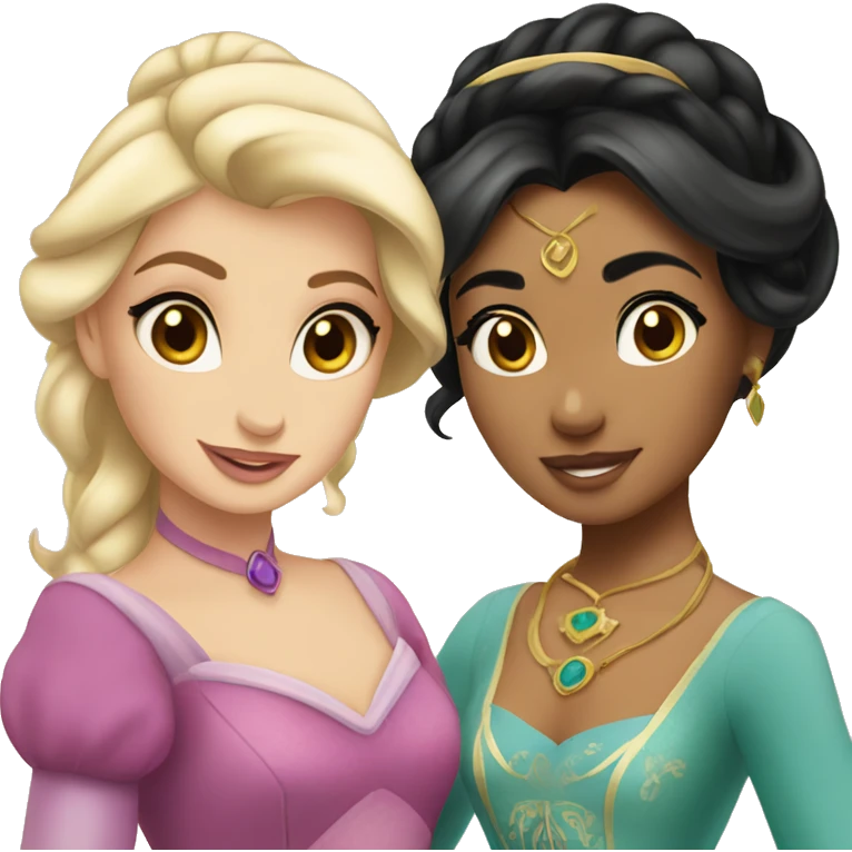 princess belle and princess jasmine emoji