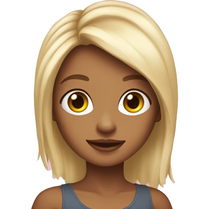 Mini York and pretty girl emoji