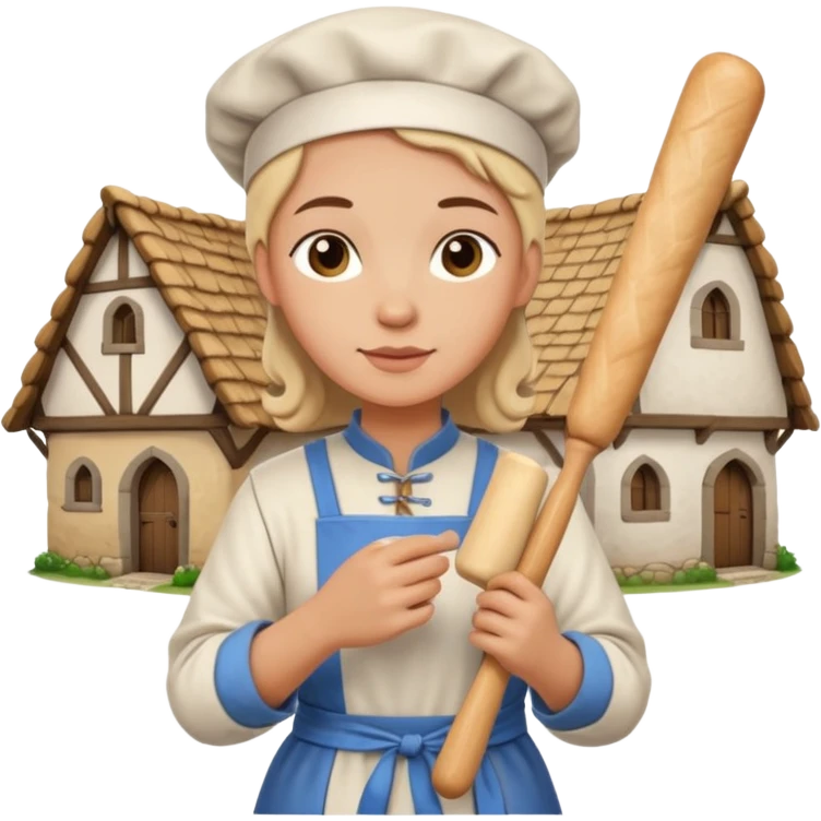 baker with rolling pin in Medieval Villagers emoji