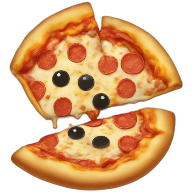 bandera eats pizza emoji