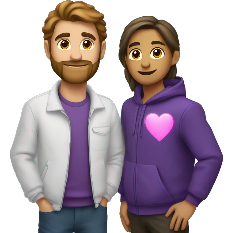 Un leon y un corazón morado  emoji