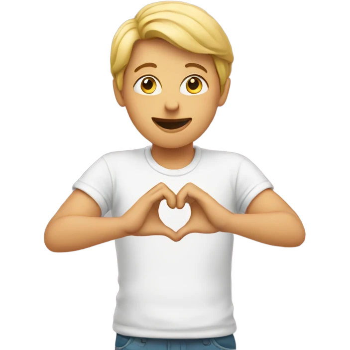 Person making heart with hands emoji