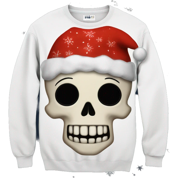 skull christmas sweater emoji