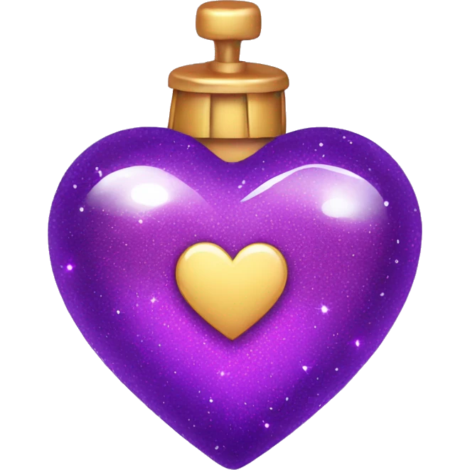 Sparkly Purple glass heart emoji