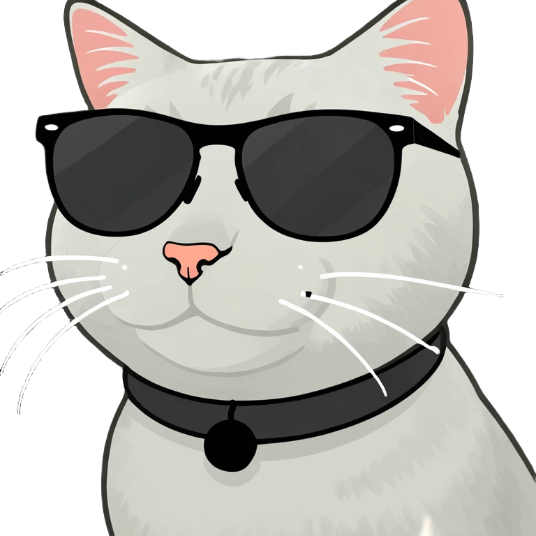 Cat with sunglasses emoji