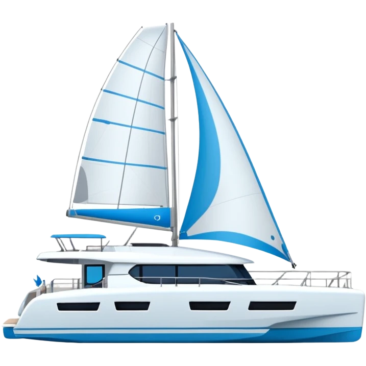 make a 50ft catamaran lagoon styled faceing to the right  emoji