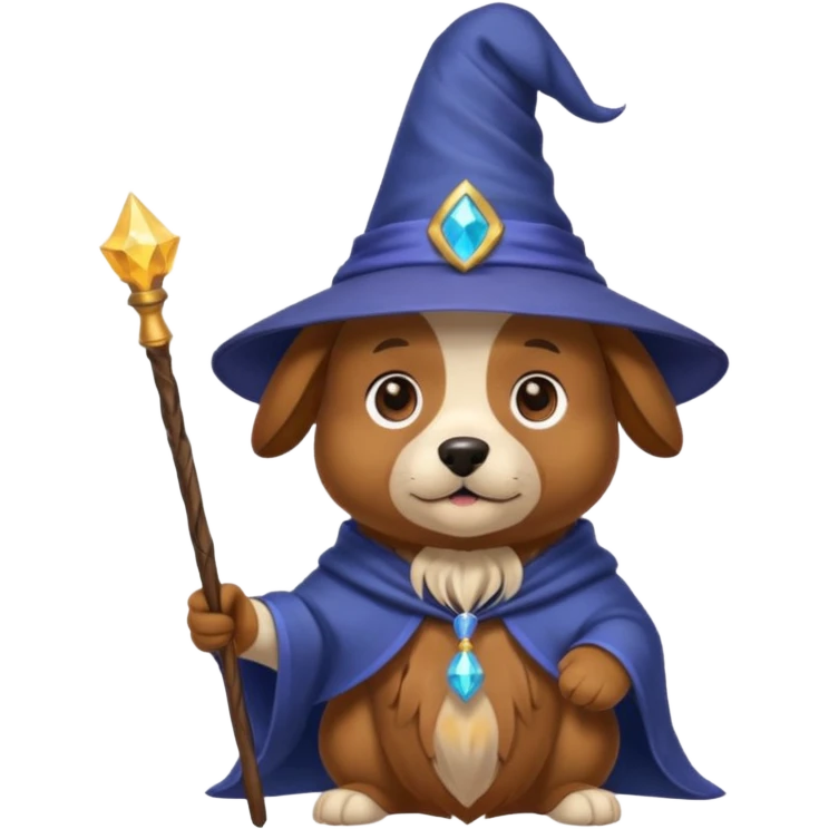 Dog wizard emoji