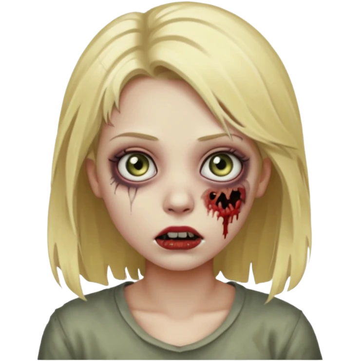 girl zombie with blonde hair emoji