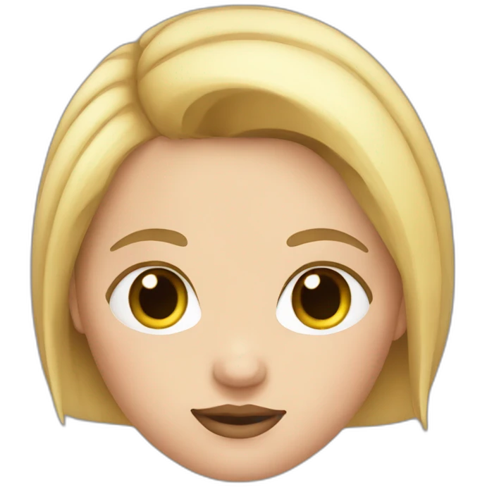 fat Anna with straight blond hair emoji