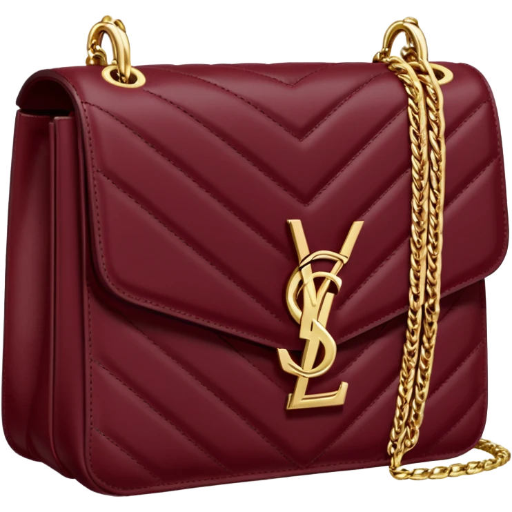 Maroon YSL bag emoji