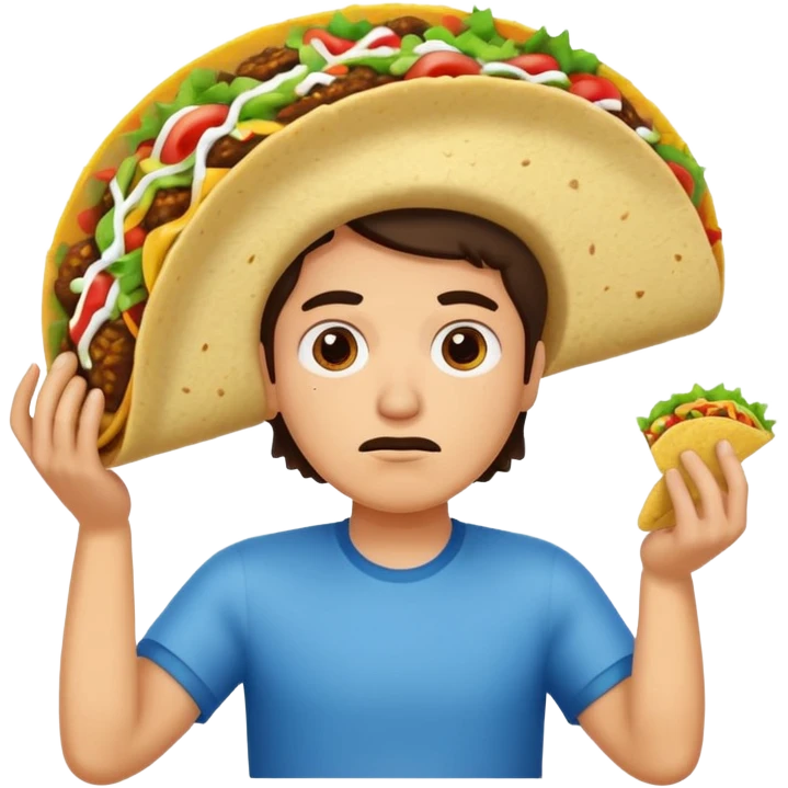 Nervous sweating dizzy taco emoji