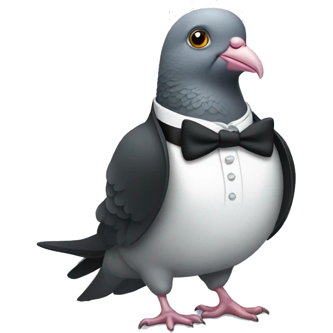 pigeon wearing tuxedo emoji