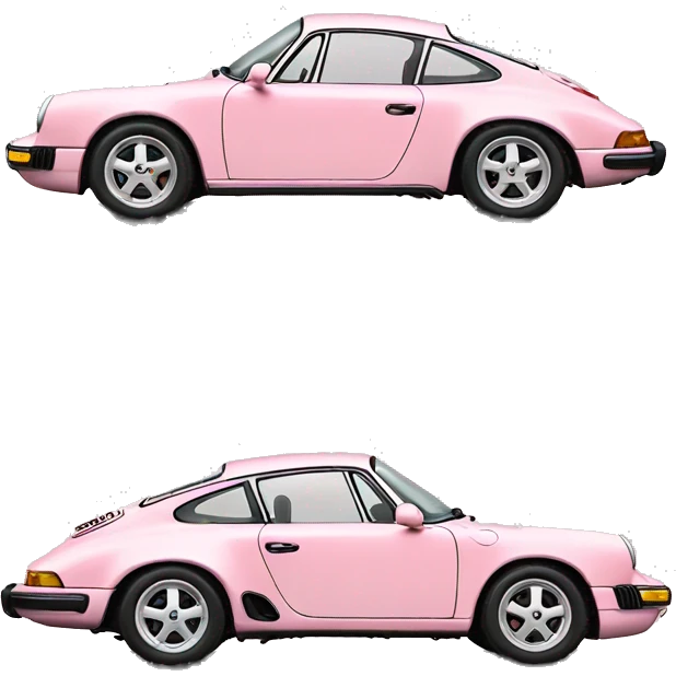 car porsche light pink from the side emoji