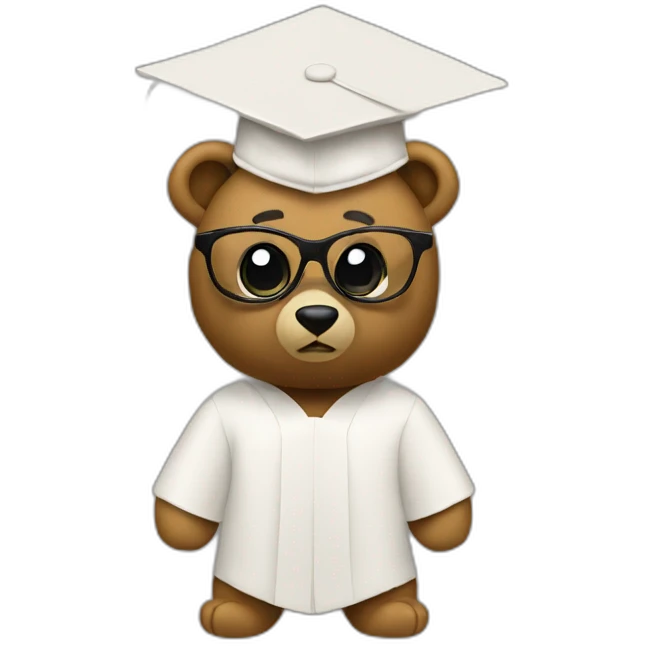 graduation bear kanye emoji