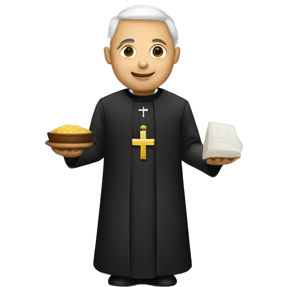 priest holding host emoji