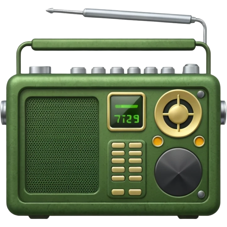 Army radio with green casing emoji