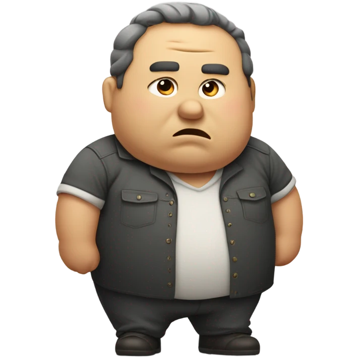 Chubby guy saying no  emoji