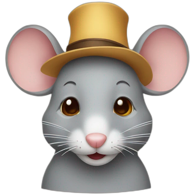  mouse in a hat emoji