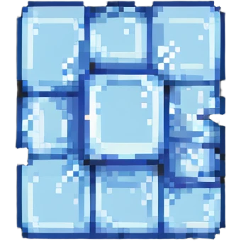 ice, pixel art style emoji