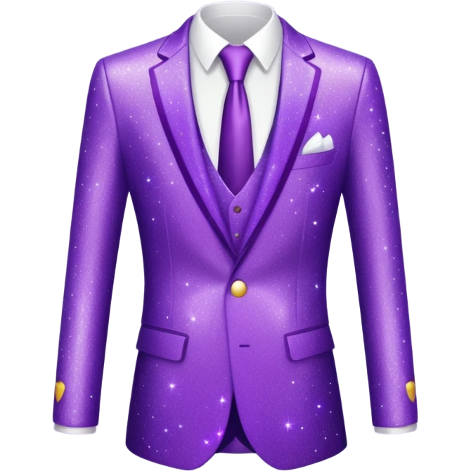 Purple Glitter suit emoji