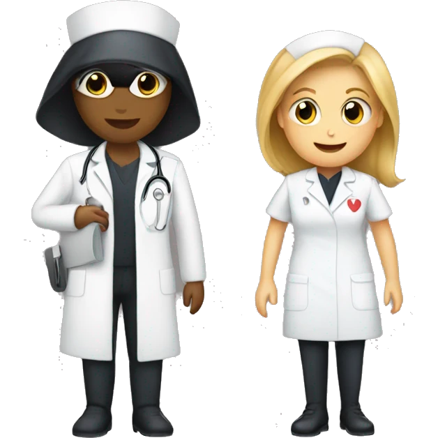 A nurse with a spy emoji