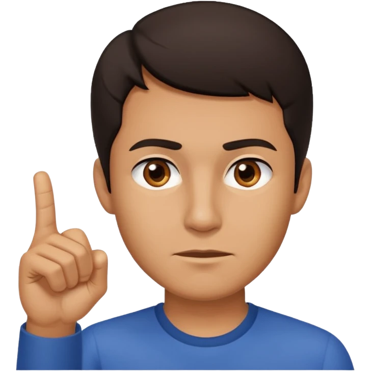 hombre con dedo diciendo no emoji