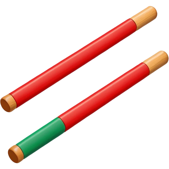 short heavy sticks with bisel endings christmas color emoji