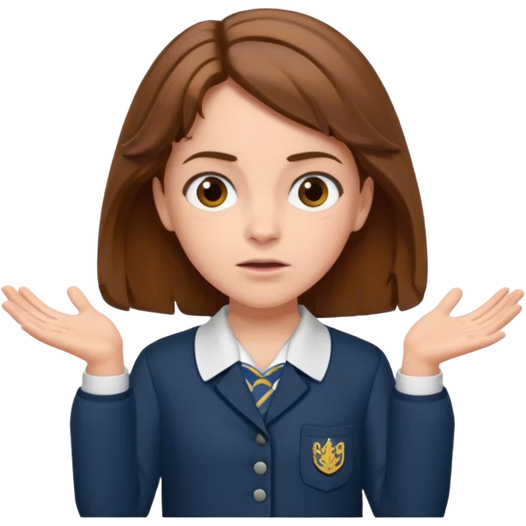 hermione shrugging,  emoji