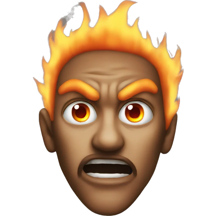 Mad flaming eyes  emoji