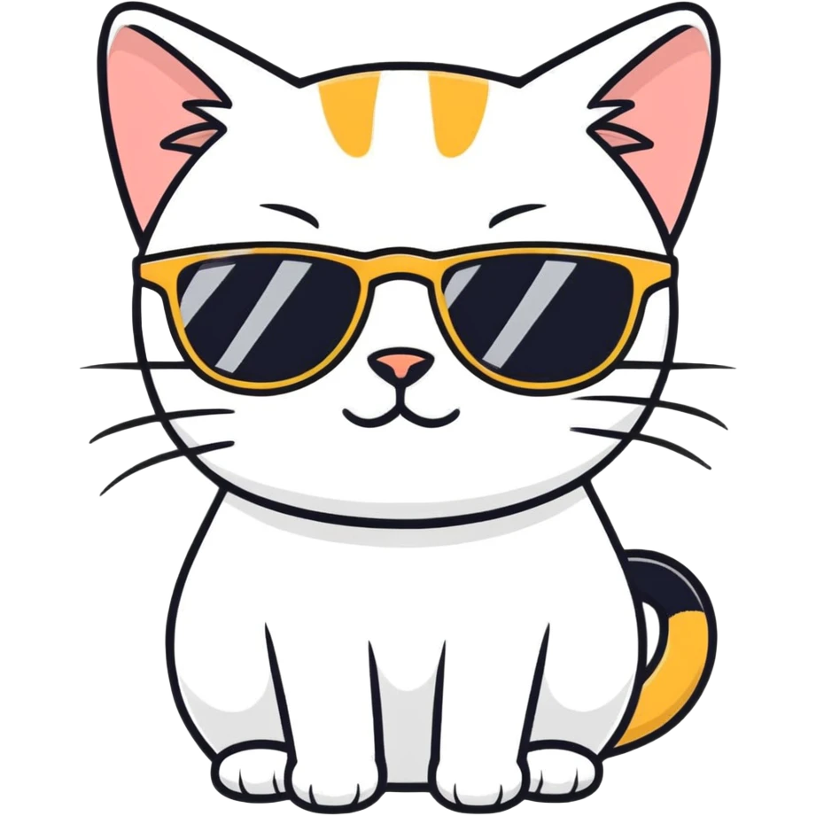 Cat with sunglasses emoji