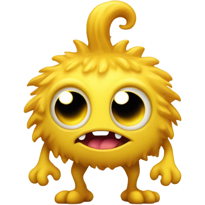 kind funny yellow baby monster emoji