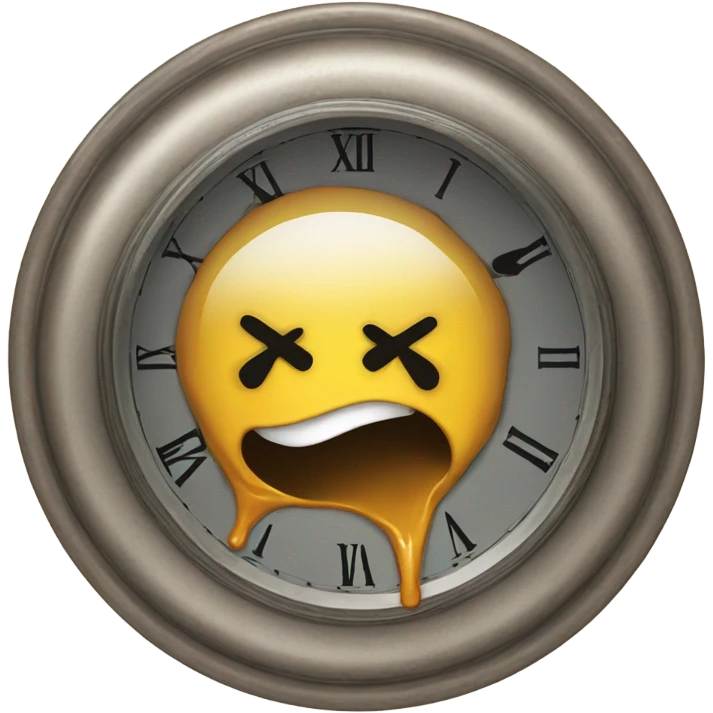 a melted clock emoji