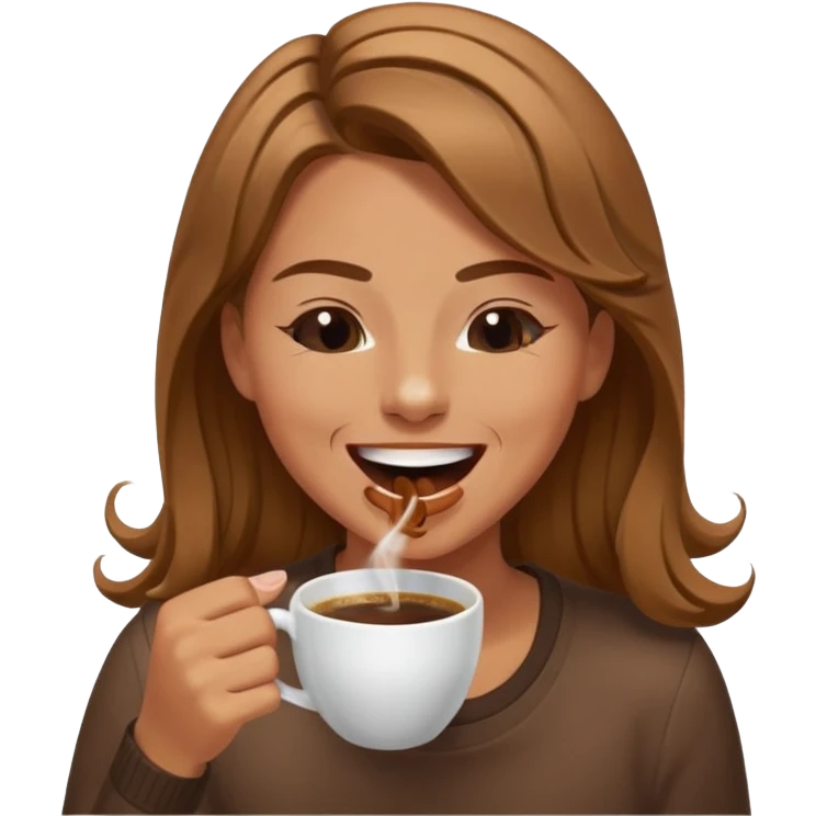 Spitting coffee while laughing emoji