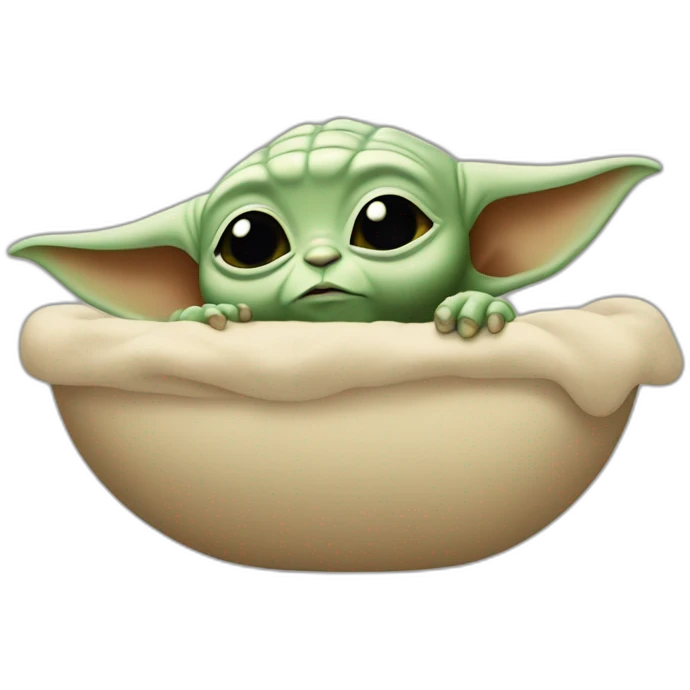 Bébé Yoda qui dort emoji