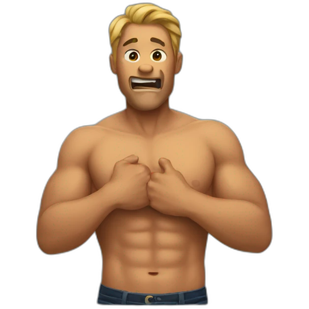 slapping own chest emoji