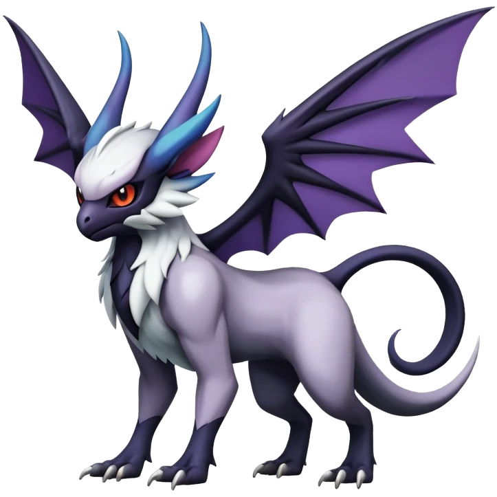Absol-Noibat-Noivern-Hybrid (Full body) emoji