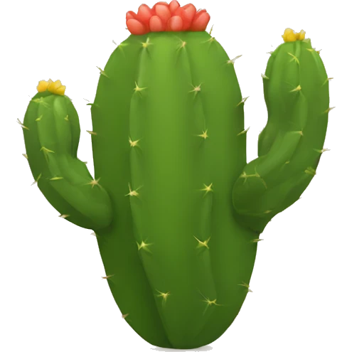single flat Nopal without pot emoji
