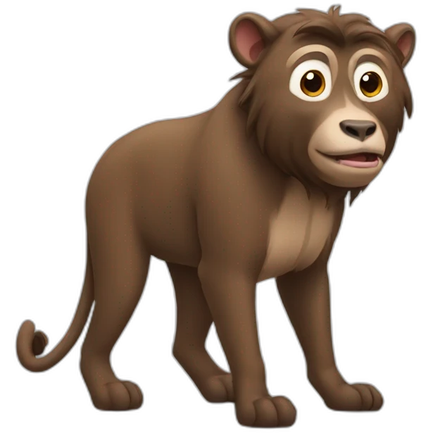 sanglier sur un singe emoji