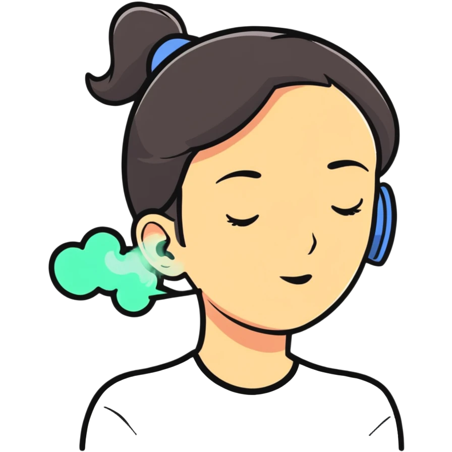 a woman with steam coming out of her ears emoji