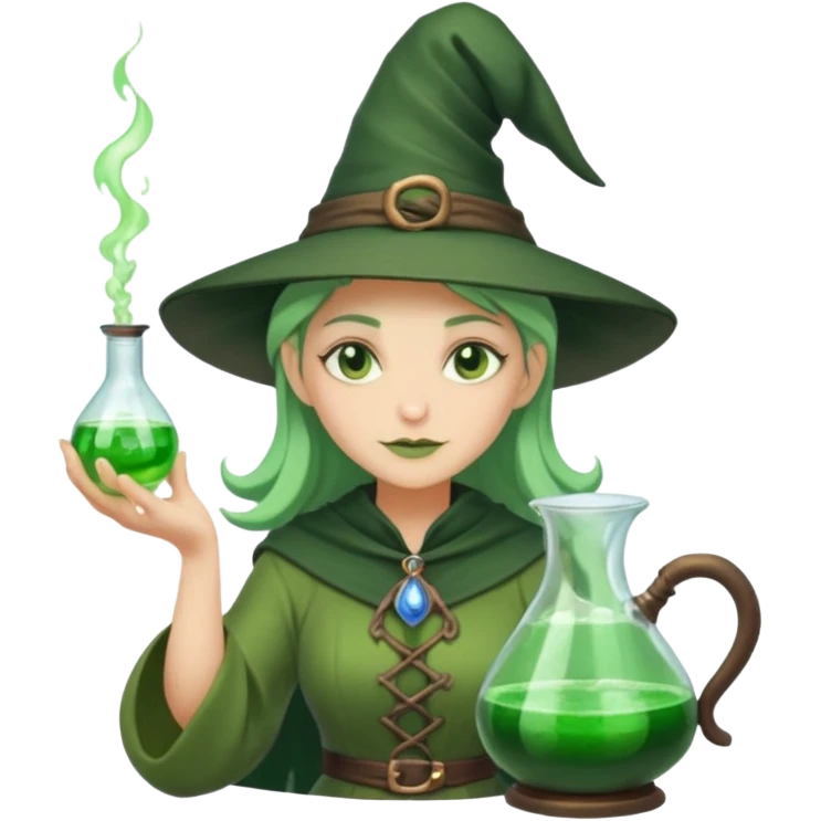 green witch cooking potion emoji