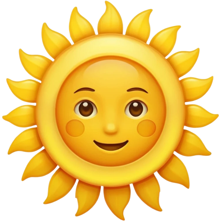 Simple sun, no face emoji
