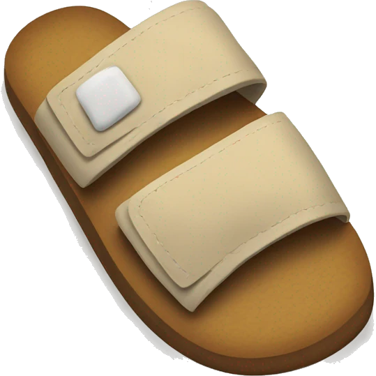 foot in sandals with painted toenails emoji