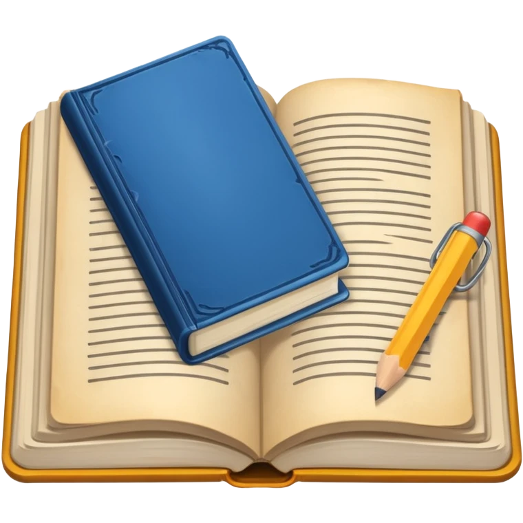 textbook with a bookmark emoji
