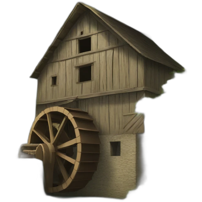 the children saw a water mill emoji