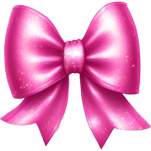 Sparkly pink bow emoji