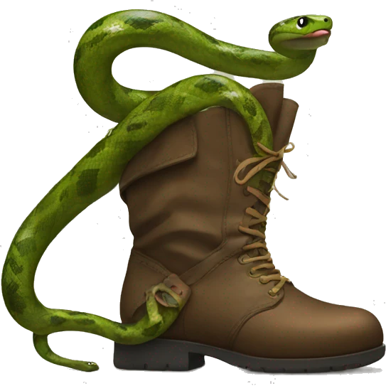 Snake in boots emoji