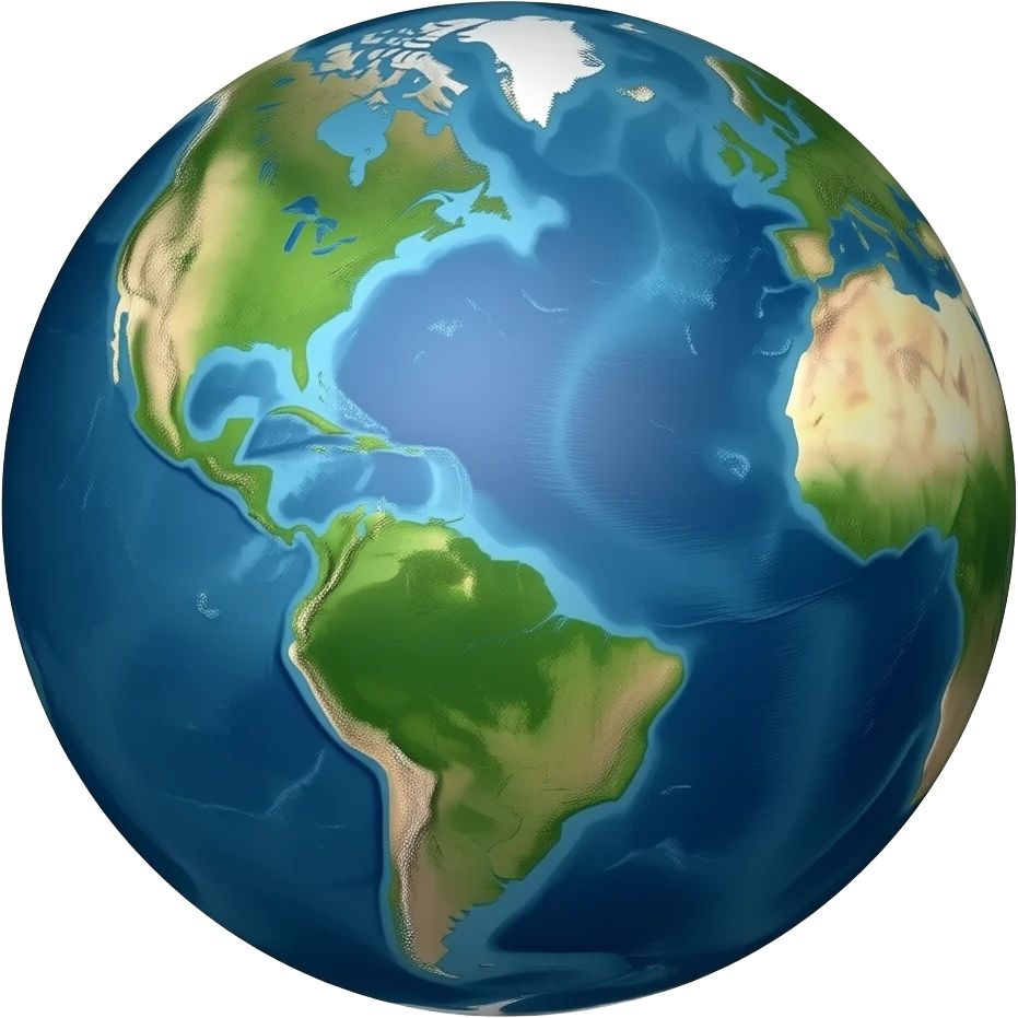 intact globe on white non transparent background emoji