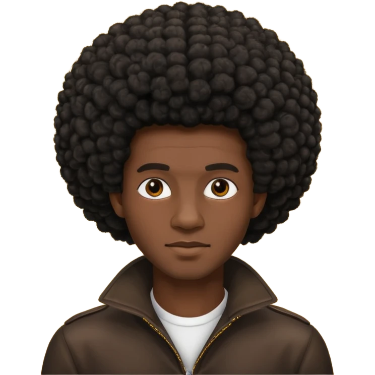 Black men hairstyle afro emoji