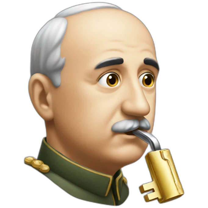 Francisco Franco smelling a key emoji