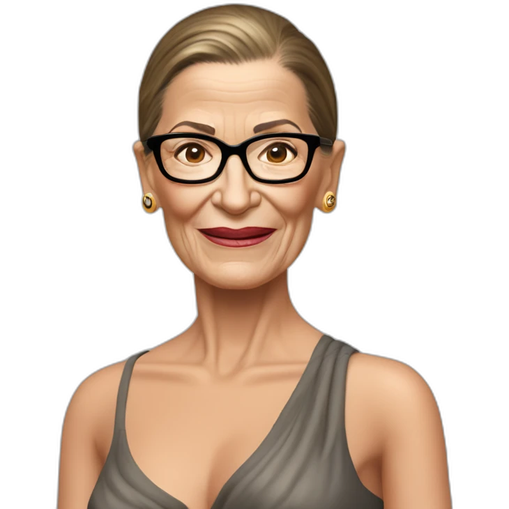 sexy ruth bader ginsburg wearing only a bikini bottoms no top exposed (full body, ios17) emoji